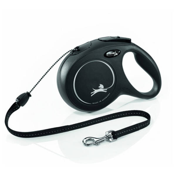 Flexi Classic Koord Zwart Medium 8 meter