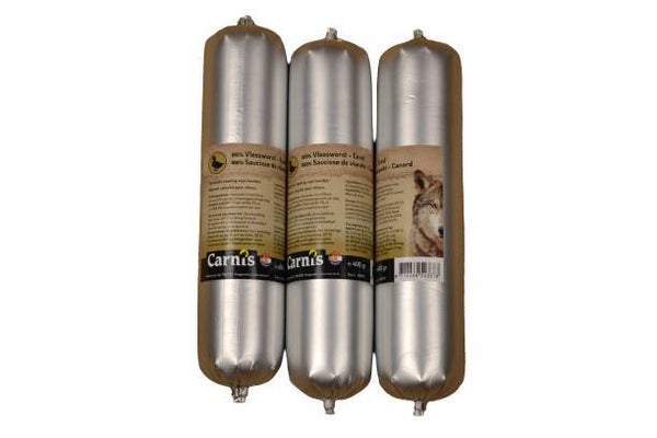 Carnis Gestoomde Worst Eend 24x400gram