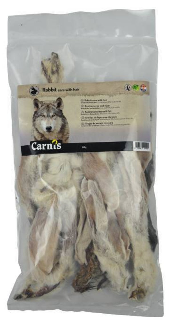 Carnis Konijnenoren Met Haar 5x150gram