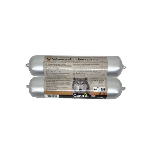 Carnis Gestoomde Worst Zalm/Kip 24x400gram