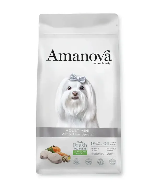 Amanova Dog Adult White Hair 7kg
