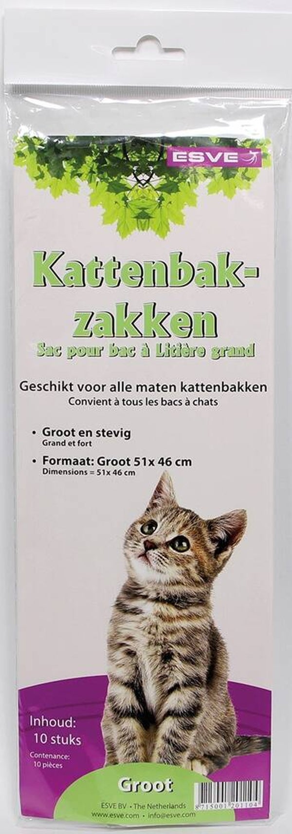 Esve Kattenbakzak Groot Rol 10stuks