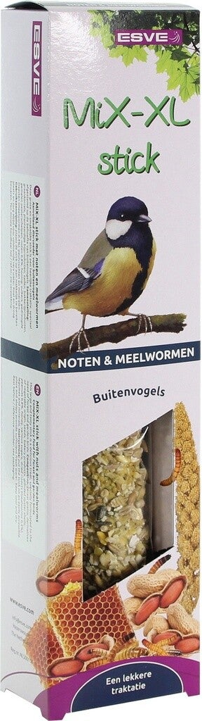 Esve MiX-XL stick Buitenvogel Noten+Meelworm 6stuks