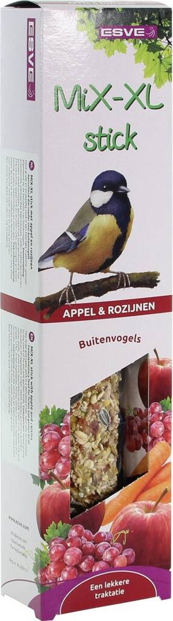 Esve MiX-XL stick Buitenvogel Appel+Rozijn 6stuks