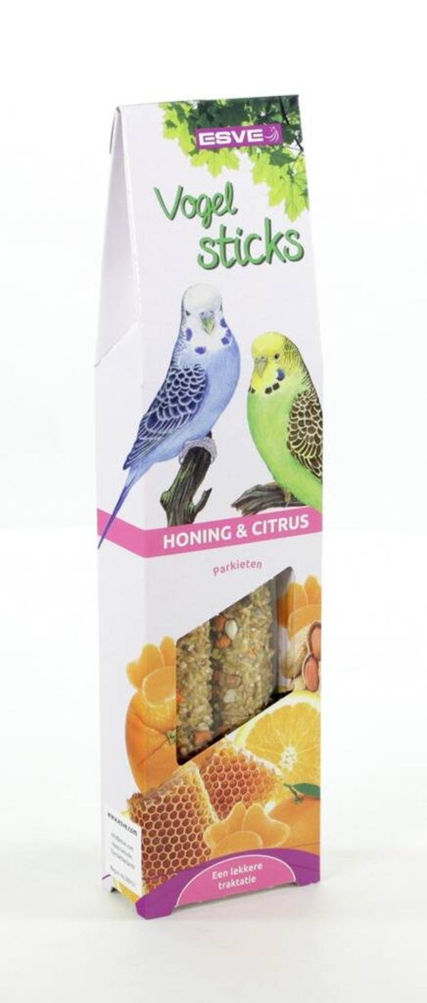Esve Vogelsticks Parkiet Honing en Citrus 7x2stuks