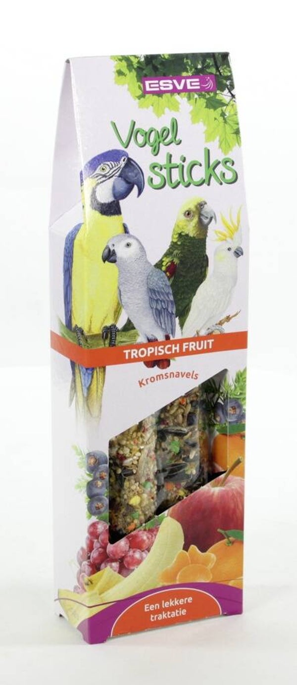 Esve Vogelsticks Pap.Tropisch Fruit 6x2stuks