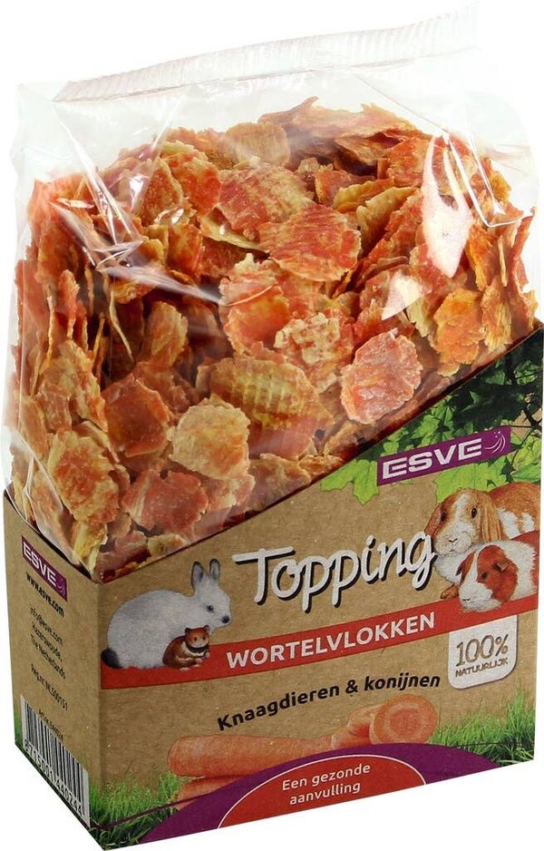 Esve Topping Wortelvlokken Knaagdier 8x150gram