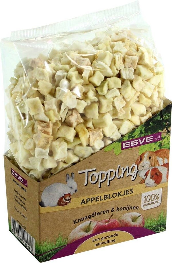 Esve Topping Appelblokjes Knaagdier 8x100gram