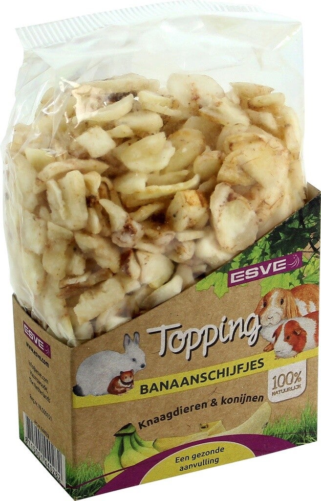 Esve Topping Banaanschijfjes Knaagdier 8x125gram