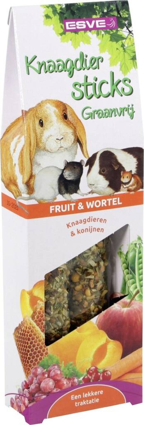 Esve Knaagdiersticks Fruit en Wortel Graanvrij 7x2stuks