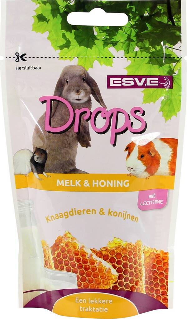 Esve Knaagdier Drops Melk & Honing 8x75gram