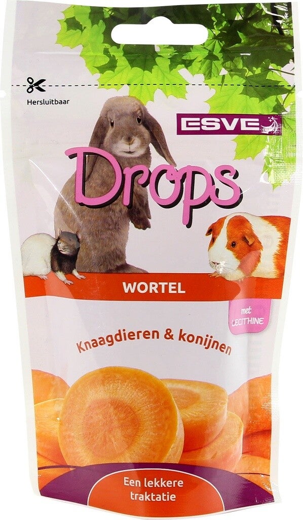 Esve Knaagdier Drops Wortel 8x75gram