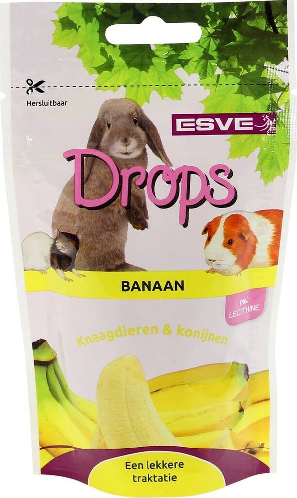 Esve knaagdier Drops Banaan 8x75gram