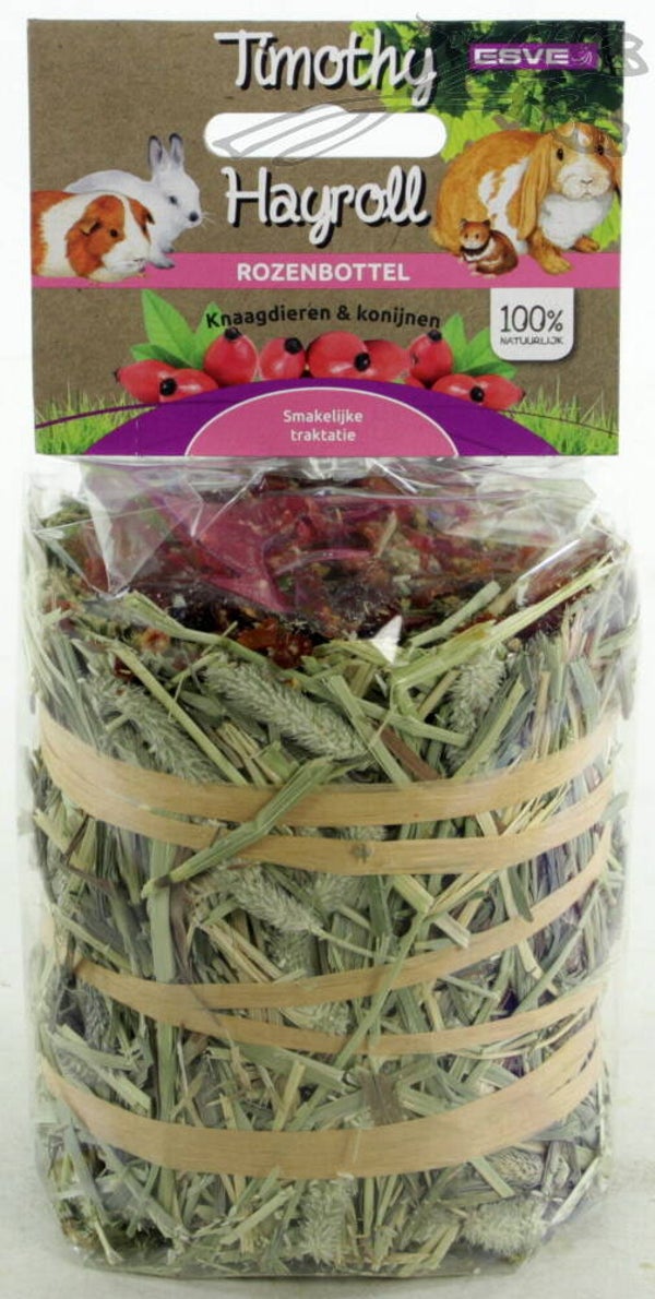 Esve Timothy Hay Roll Rozenbottel 8x100gram