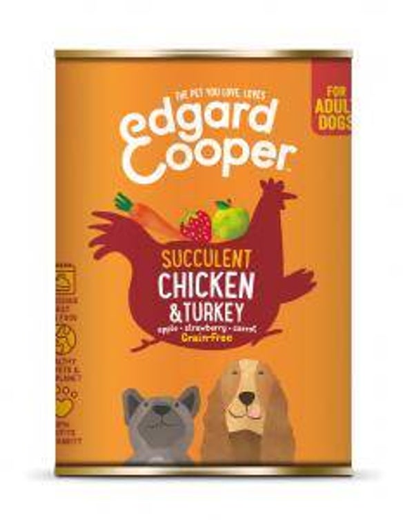Edgard & Cooper hond adult blik kip 12x400gram