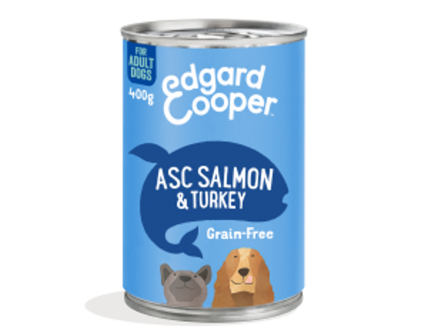 Edgard & Cooper hond adult blik zalm&kalkoen 12x400gram