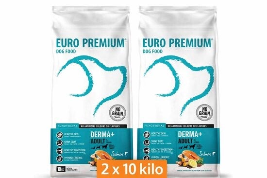 Euro-Premium adult derma+ 2x10kg Voordeelverpakking