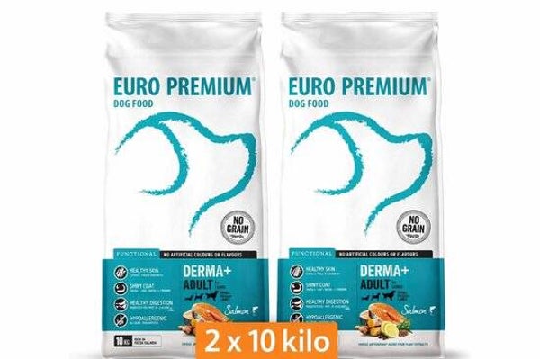 Euro-Premium adult derma+ 2x10kg Voordeelverpakking