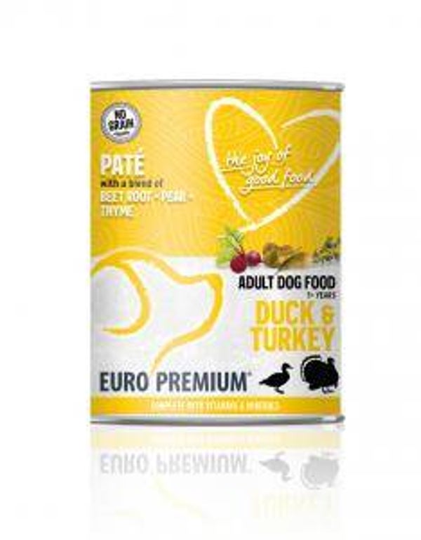 Euro-Premium pate adult duck&turkey 6x400gram