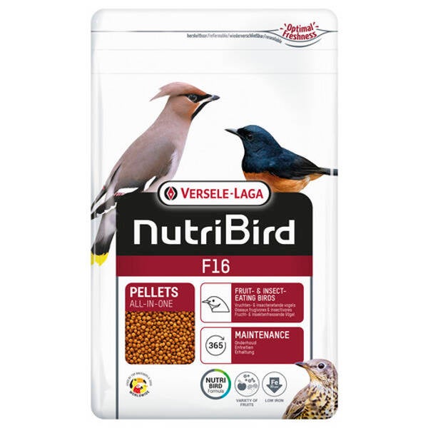 Nutribird F16 lijsters en merels 2x800gram