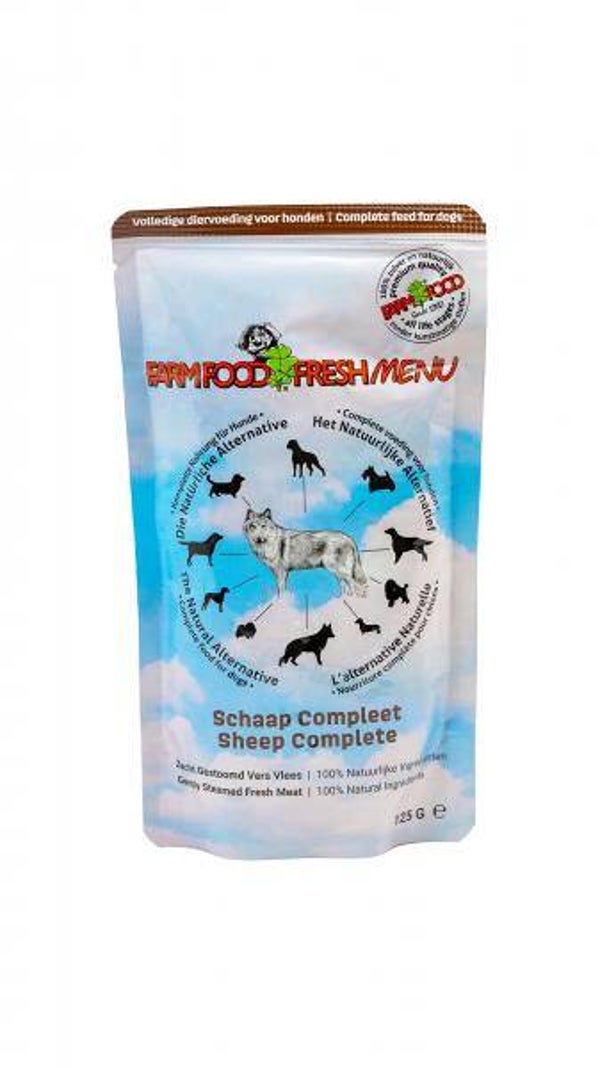 Farm Food Fresh Menu schaap compleet 125gram