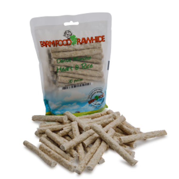 Farm Food Rawhide dental munchie hart 6x35stuks