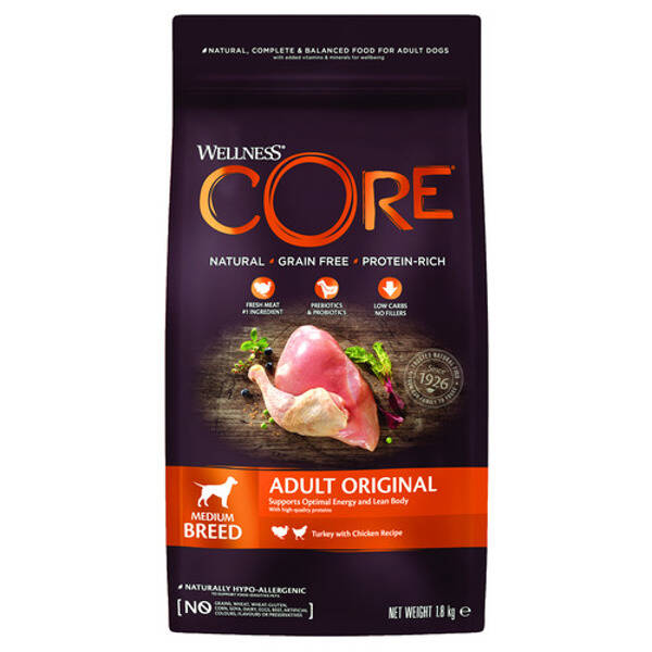 Wellness Core Grain Free Dog Original Kalkoen/Kip 1,8kg