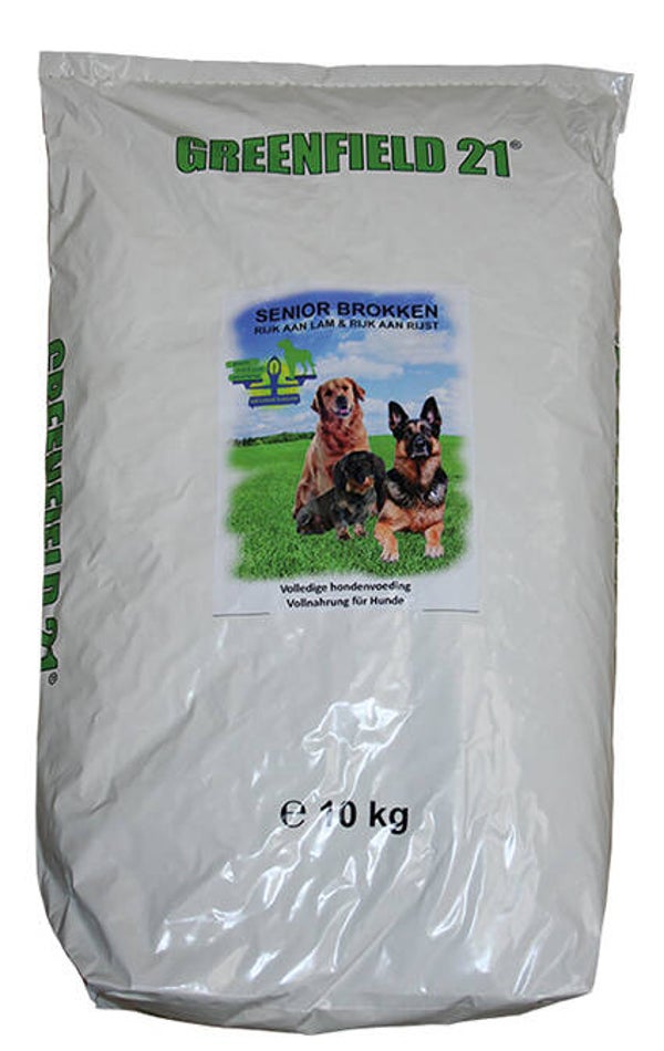 Greenfield 21 Senior Lam & Rijst Brokken 10kg