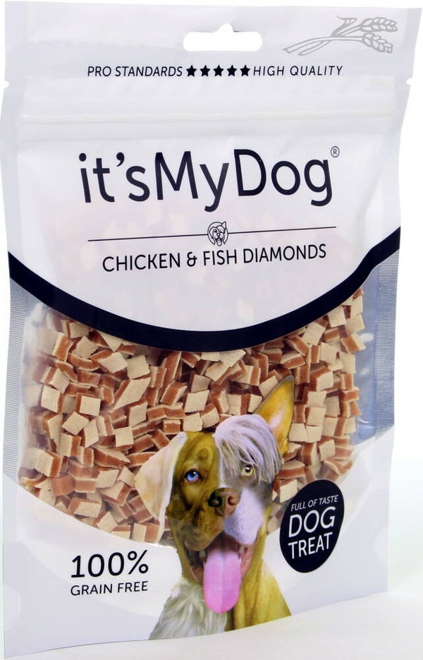 it's My Dog Chicken & Fish Diamonds 85gram