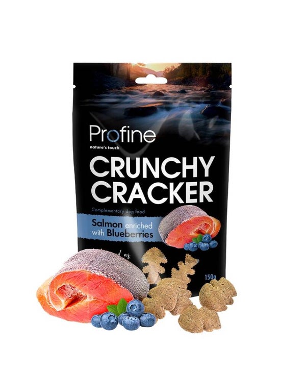 Profine Crunchy Cracker Salmon & Blueberries 10x150gram