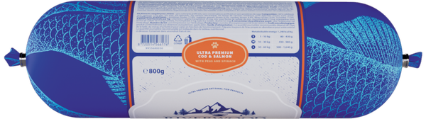 Riverwood Fish Sausage Cod & Salmon 12x800gram