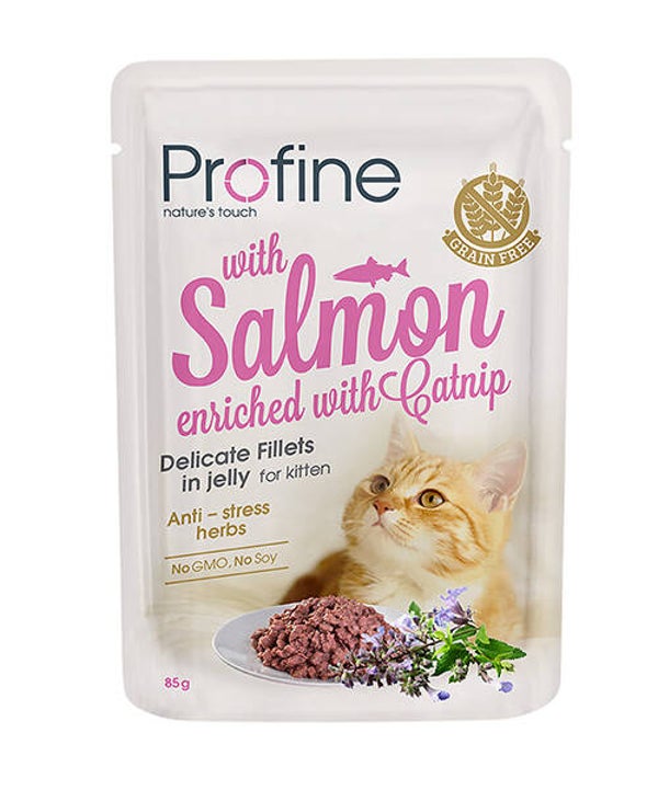 Profine Cat Pouch Kitten Salmon Fillets in Jelly 24x85gram
