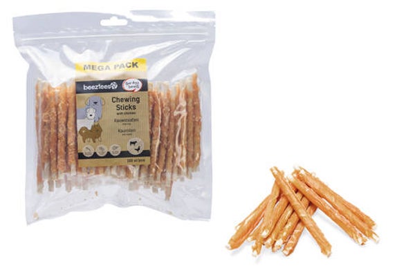 Beeztees Kauwstaafjes met kip 12,5cm 100stuks