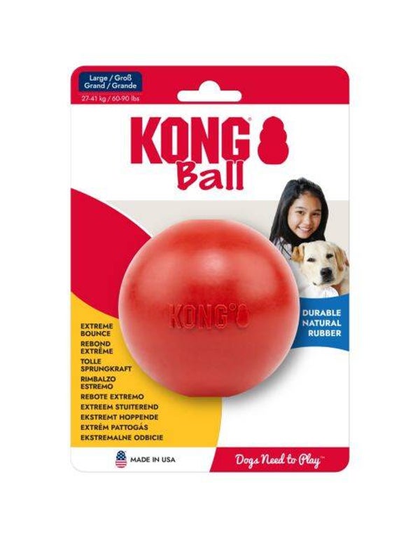 Kong Ball With Hole Rood Large 2stuks