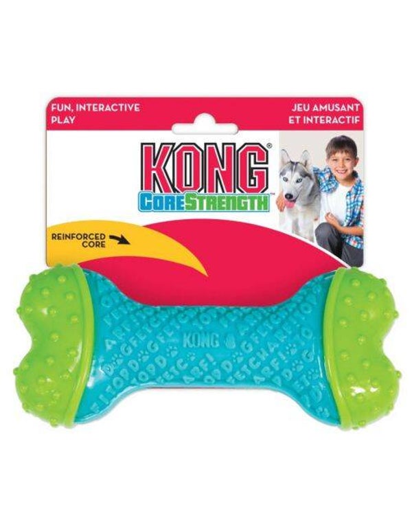 Kong Corestrength Bone Blauw&Groen Large 2stuks