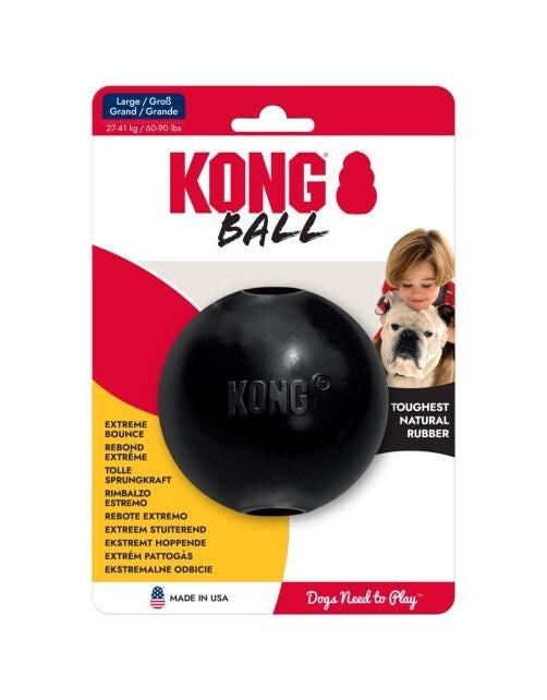 Kong Extreme Ball Zwart Large 2stuks