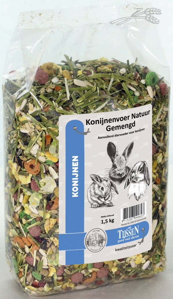 Tijssen Konijnenvoer Natuur Gemengd 1,5kg