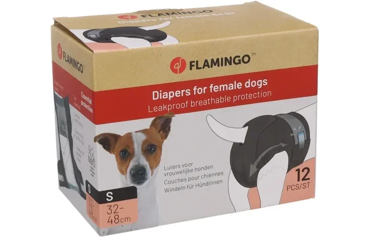 Flamingo Luier Vrouwelijk Dipy Zwart Small 32-48cm