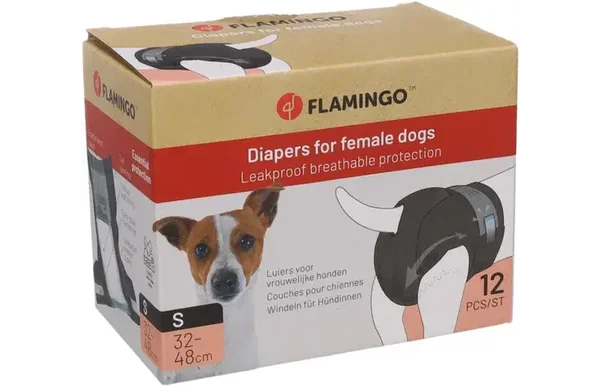 Flamingo Luier Vrouwelijk Dipy Zwart Small 32-48cm