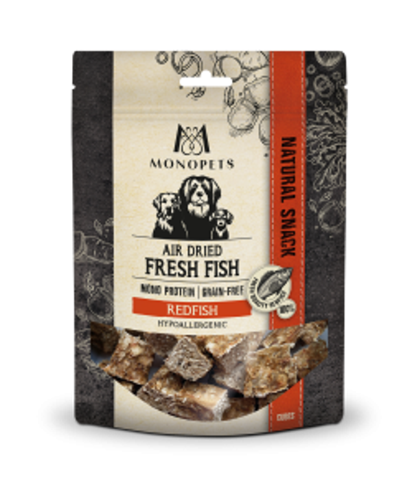 Monopets Fresh Fish air dried snacks cubes redfish 100gram