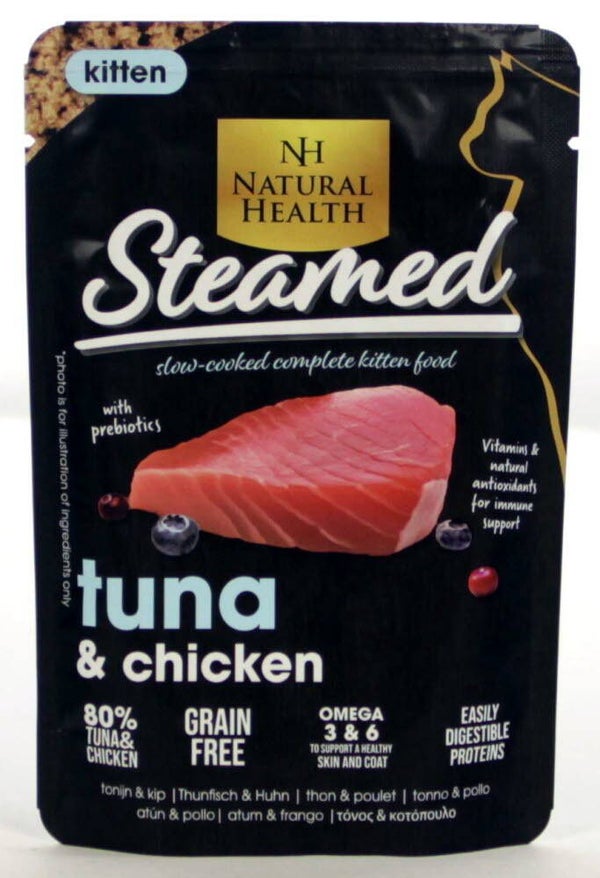 Natural Health Cat Steamed Kitten Tuna 12x85gram
