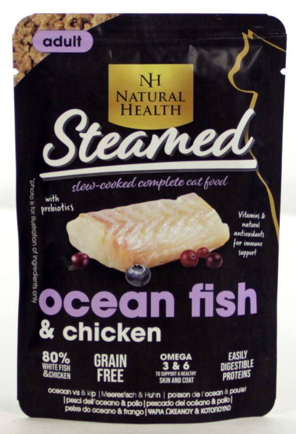 Natural Health Cat Steamed Ocean Fish 12x85gram