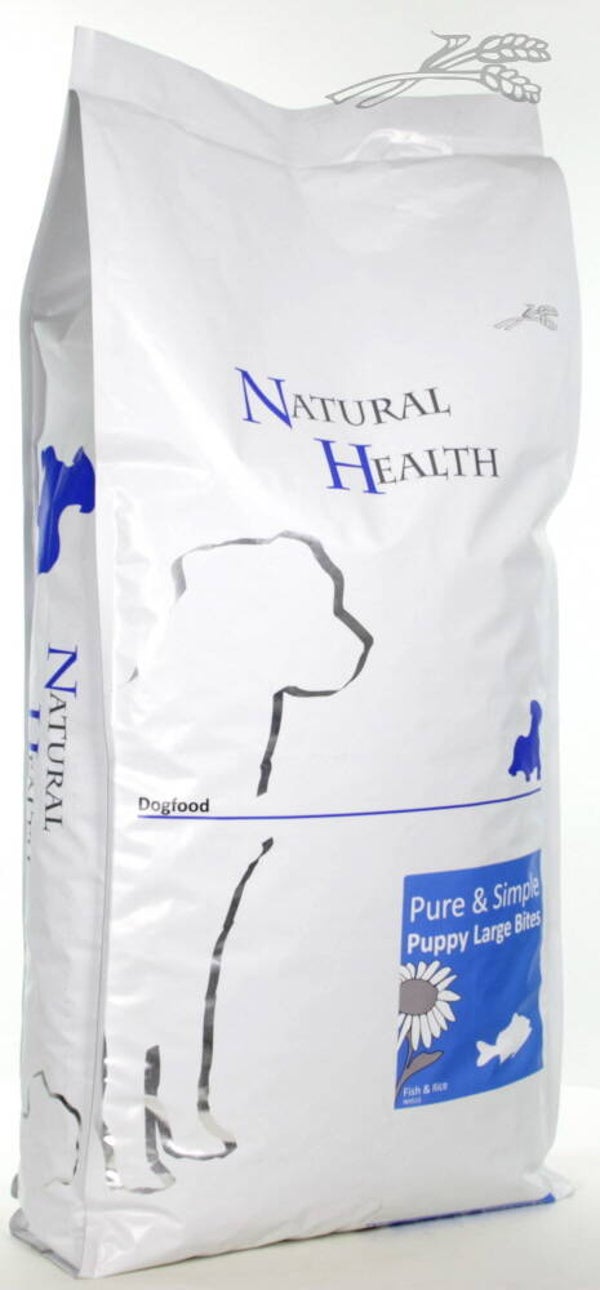 Natural Health Dog Fish & Rice Puppy Large Bite 12,5kg