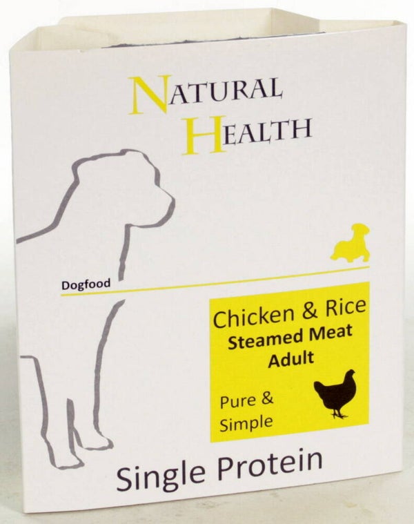 Natural Health Dog Steamed P&S Chicken & Rice 7 x 395gram