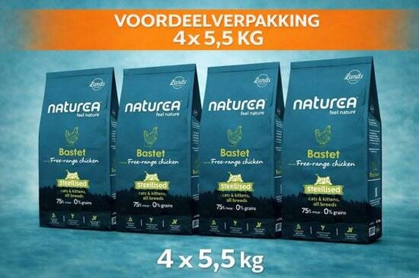Naturea Cat Lands Chicken 4x5,5kg Voordeelverpakking