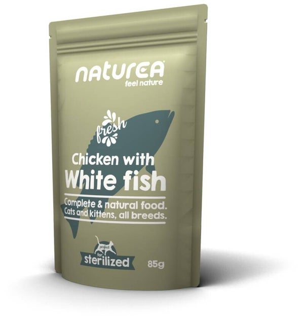 Naturea Cat Wet Food Chicken White Fish 12x85gram