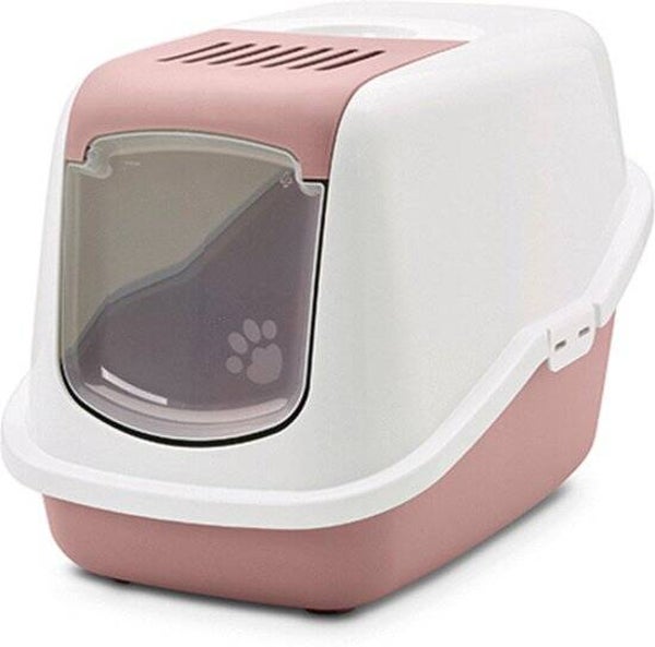 Kattentoilet Nestor Earth Kattenbak Roze/Wit