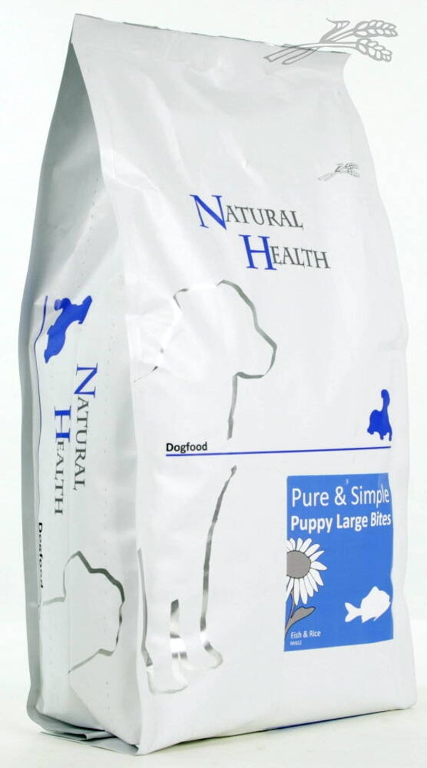 Natural Health Dog Fish & Rice Puppy Large Bite 2,5kg