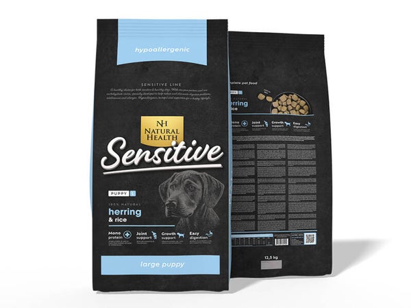 Natural Health Dog Fish & Rice Puppy Large Bite 12,5kg