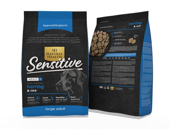 Natural Health Dog Fish & Rice Large Bite 2kg